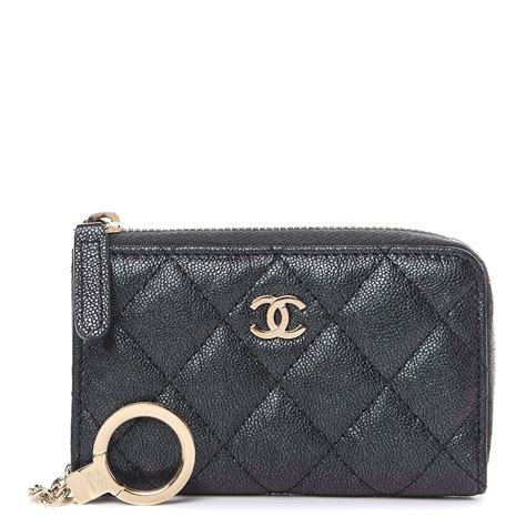 chanel key holder|chanel zipped key holder.